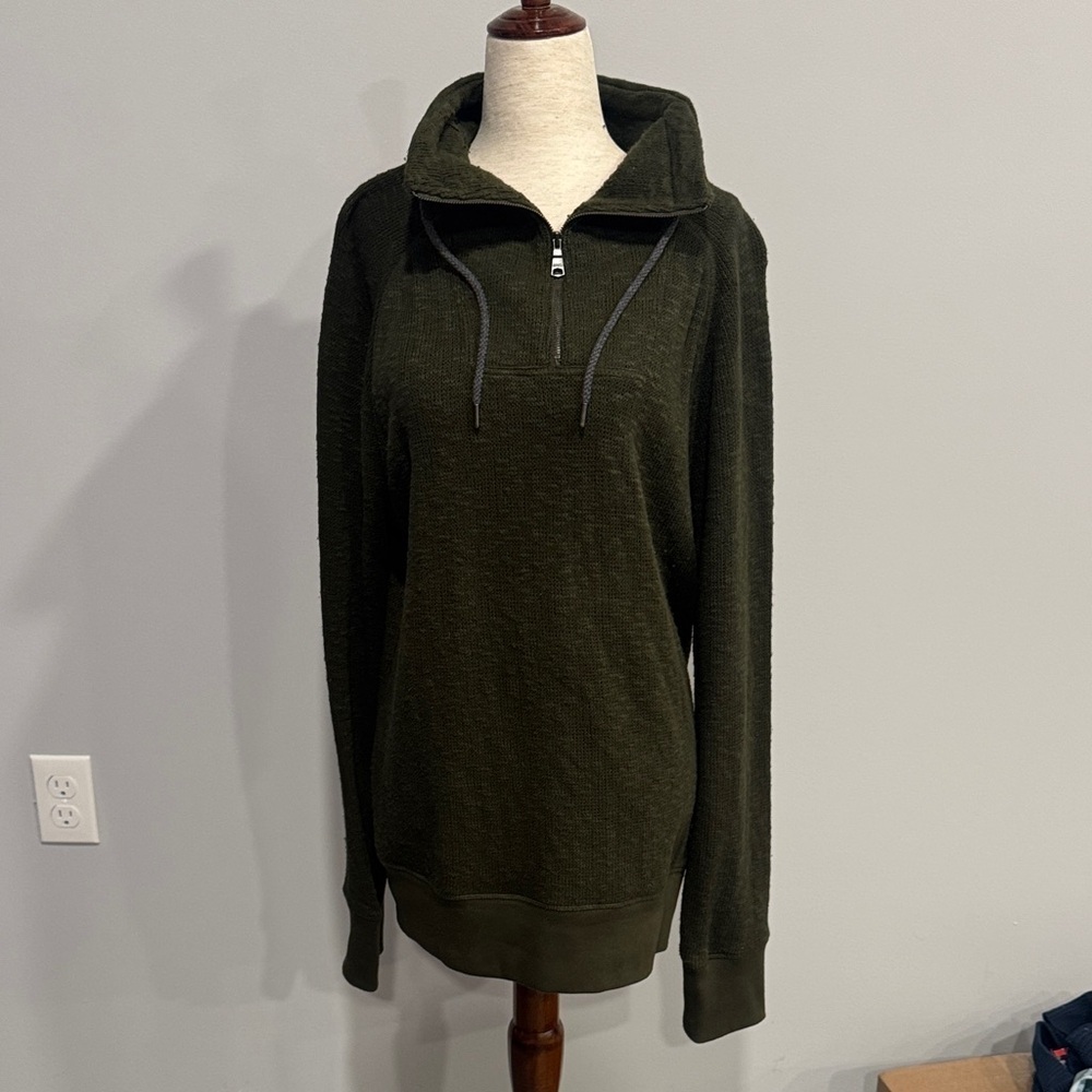 Banana Republic Green 1/4 Zip Up Heritage Collection Sweater Large